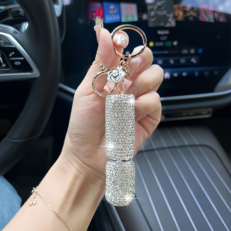 TEMU Creative Fashion Perfume Atomizer Bottle, Car Keychain, Portable Spray Storage Perfume Bottle, Bag Charm Accessory