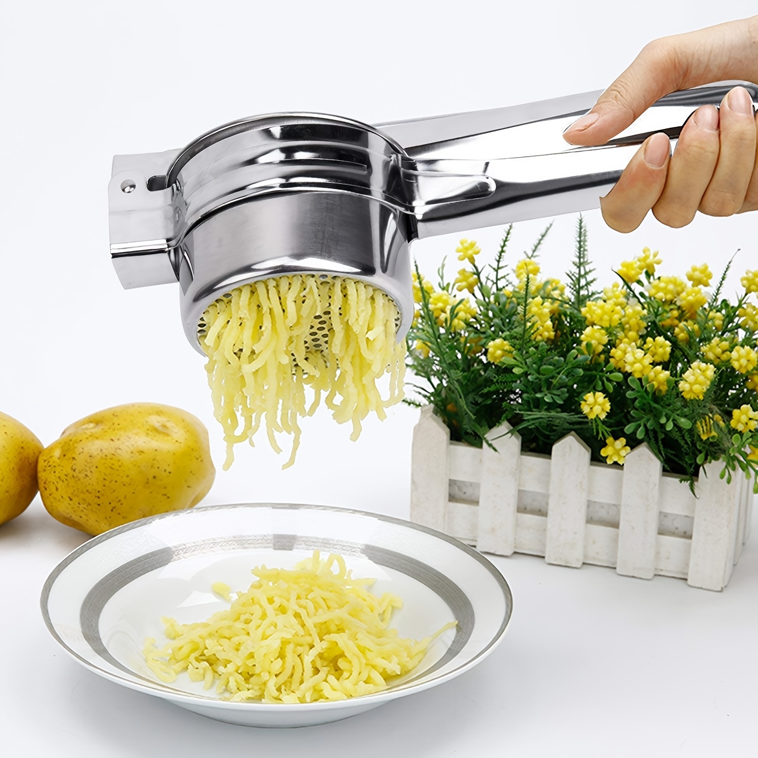 

Stainless Steel Masher - Kitchen Gadget For , Ideal For Home & Restaurant Use