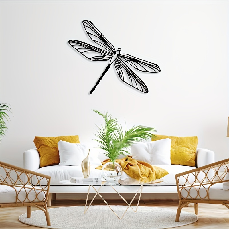 

1pc Dragonfly Metal Wall Art, Dragonfly Butterfly Nature Home Decoration, Bohemian Simple Style Decoration, Large Dragonfly Outdoor Wall Art, Gift For Nature Lovers