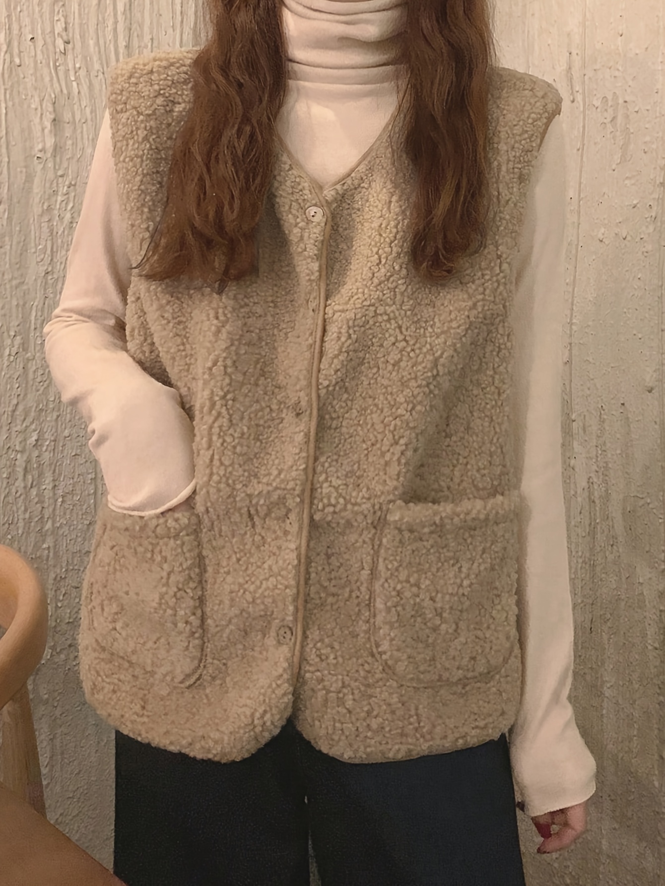 Gilet Sans Manches En Fausse Fourrure Douce - Femme - Ouverture Devant - Cardigan Pelucheux Pour Sorties, Bureau Et Quotidien