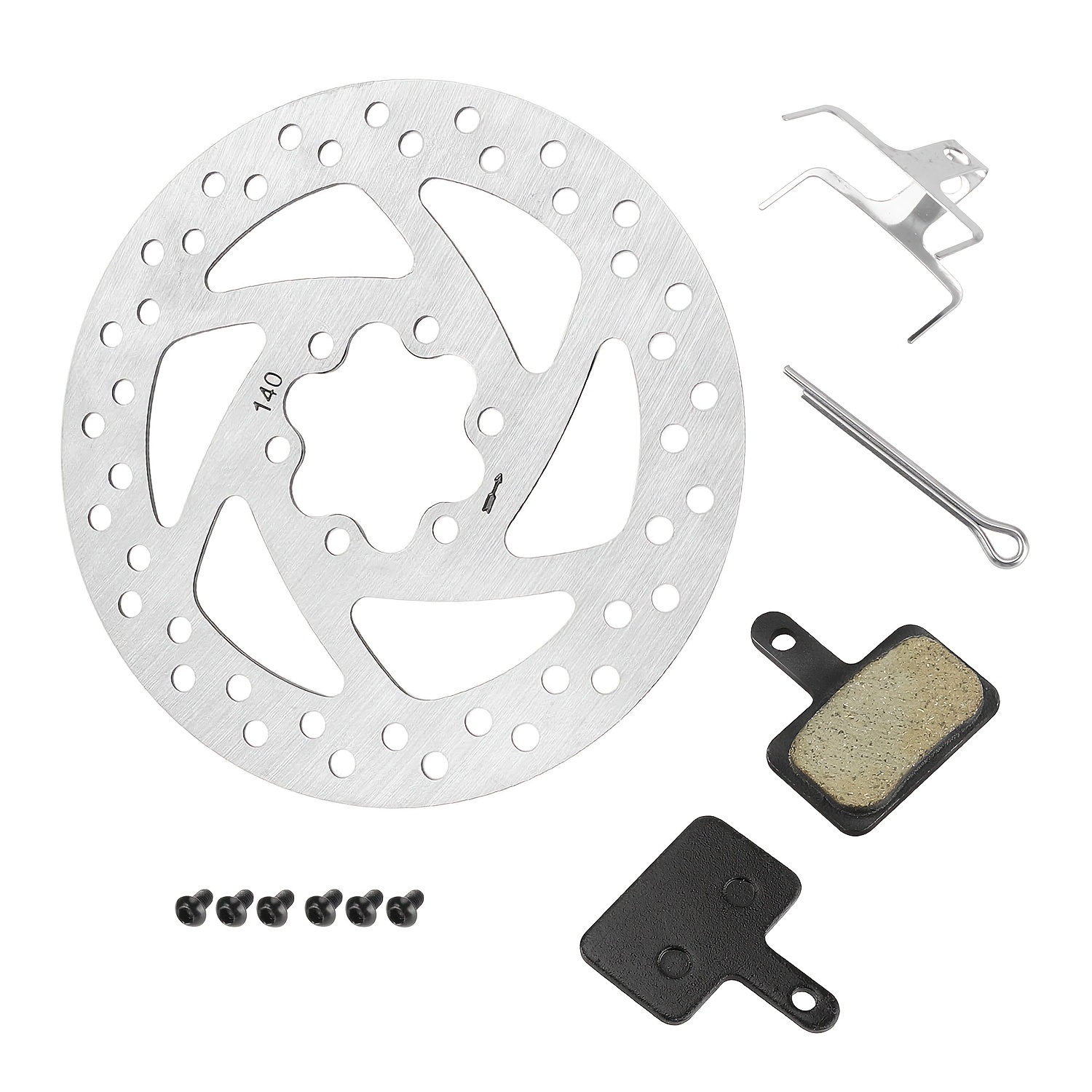 TEMU Ajuste Universal para Scooter G2 G3 G4, Rotador de Freno de Disco de 140 mm y Kit de Pastillas de Freno, Piezas de Repuesto para Reparación de