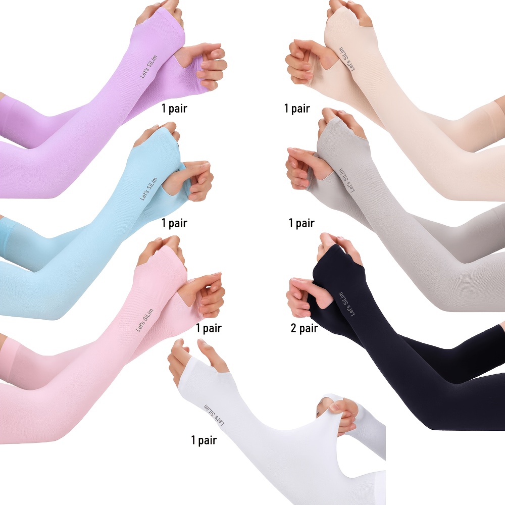 TEMU 8 Pairs Of Cool Arm Covers For Men And Women, Summer Travel Arm Sleeves, Breathable And Elastic, Multiple Colors