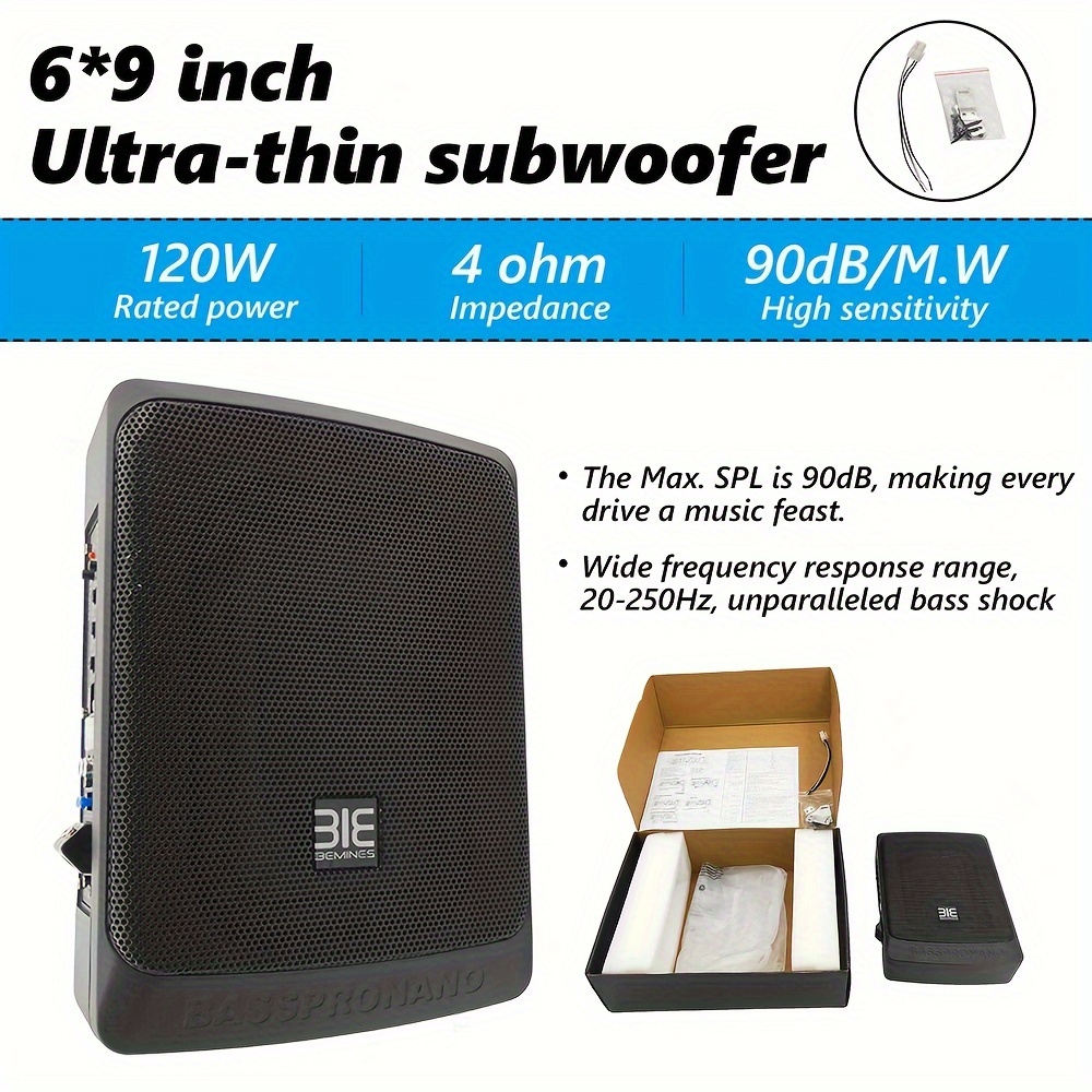 Ultra-alta Potencia 8-pulgadas Coche Ultra-delgado Subwoofer, Coche  Modificado Dual-altavoz De Audio, Trapezoidal Audio Ultra-delgado Subwoofer  TC-080