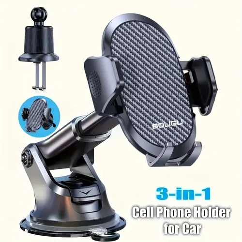 car phone holder for soligu universal car dashboard mount for iphone15 14 11 pro max xs xr x for galaxy