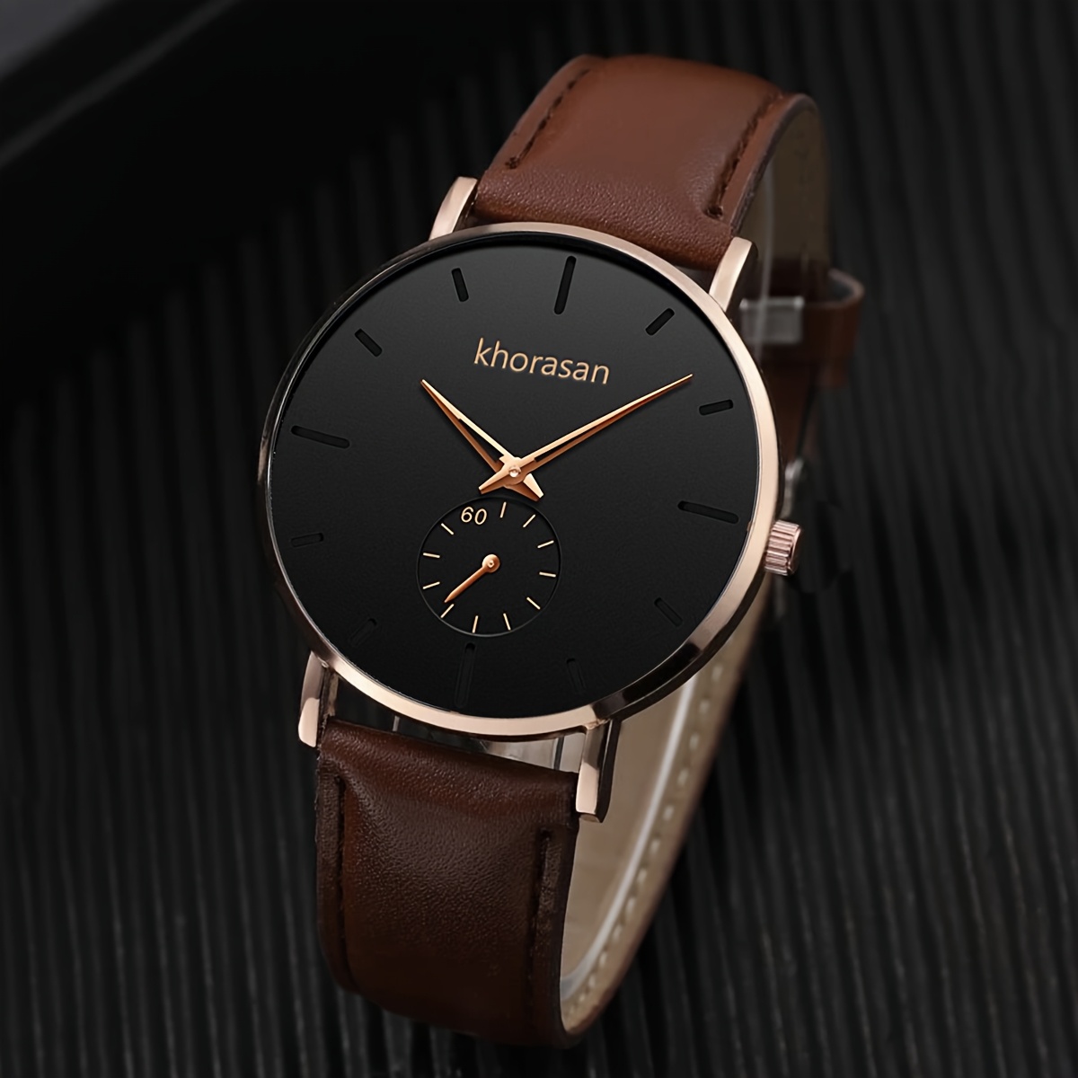4pcs Men's Stylish Business Quartz Watch Set