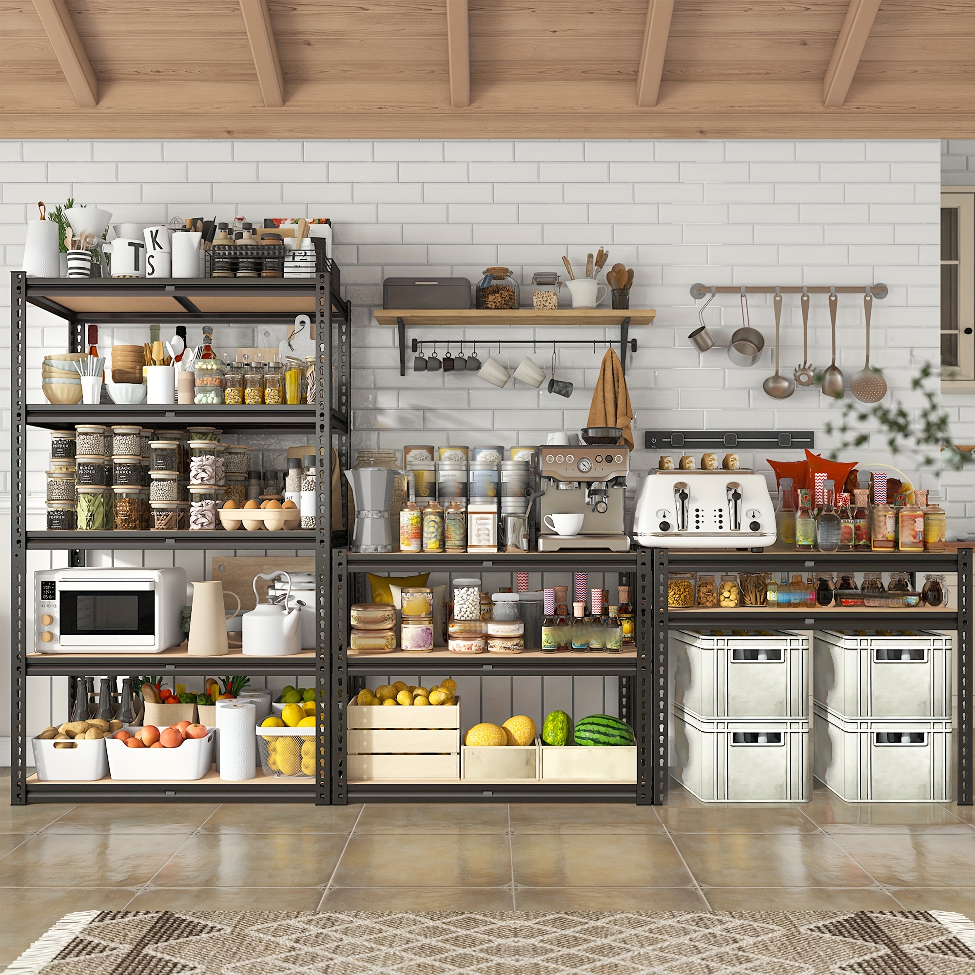 Reliable Black 2000LBS Heavy Duty Garage Shelving Storage Shelves 5 Tier Metal Shelving Units For Garage Shelves 72"H X35.5"W X 15.8"D, Adjustable Metal Shelving Unit For Garage Shelves Utility Rack Shelf For Basement Pantry Closet Shelves, Utility Shelves 11 Reliable Black 2000LBS Heavy Duty Garage Shelving Storage Shelves 5 Tier Metal Shelving Units For Garage Shelves 72"H X35.5"W X 15.8"D, Adjustable Metal Shelving Unit For Garage Shelves Utility Rack Shelf For Basement Pantry Closet Shelves, Utility Shelves - Image 11