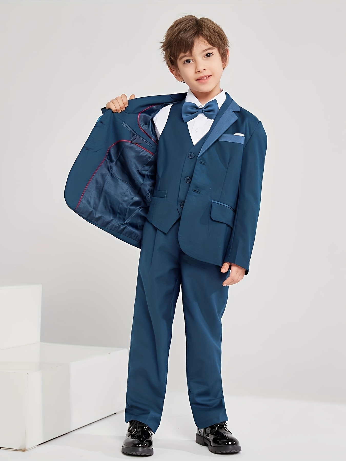 conjunto traje niños piezas: chaqueta formal Temu Mexico