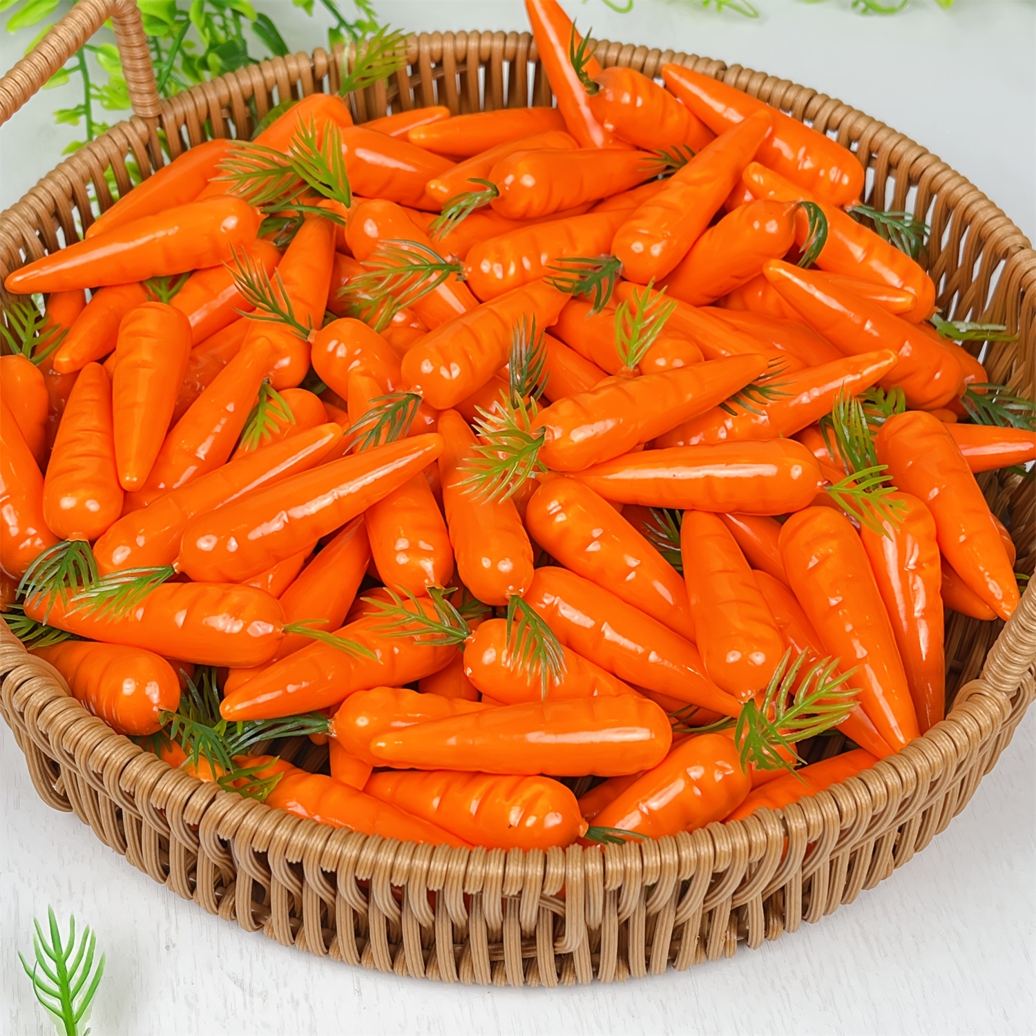 28 Mini Carottes Artificielles En Mousse - Décoration Cuisine, Accessoire Photo | Realiste, Couleur Stable