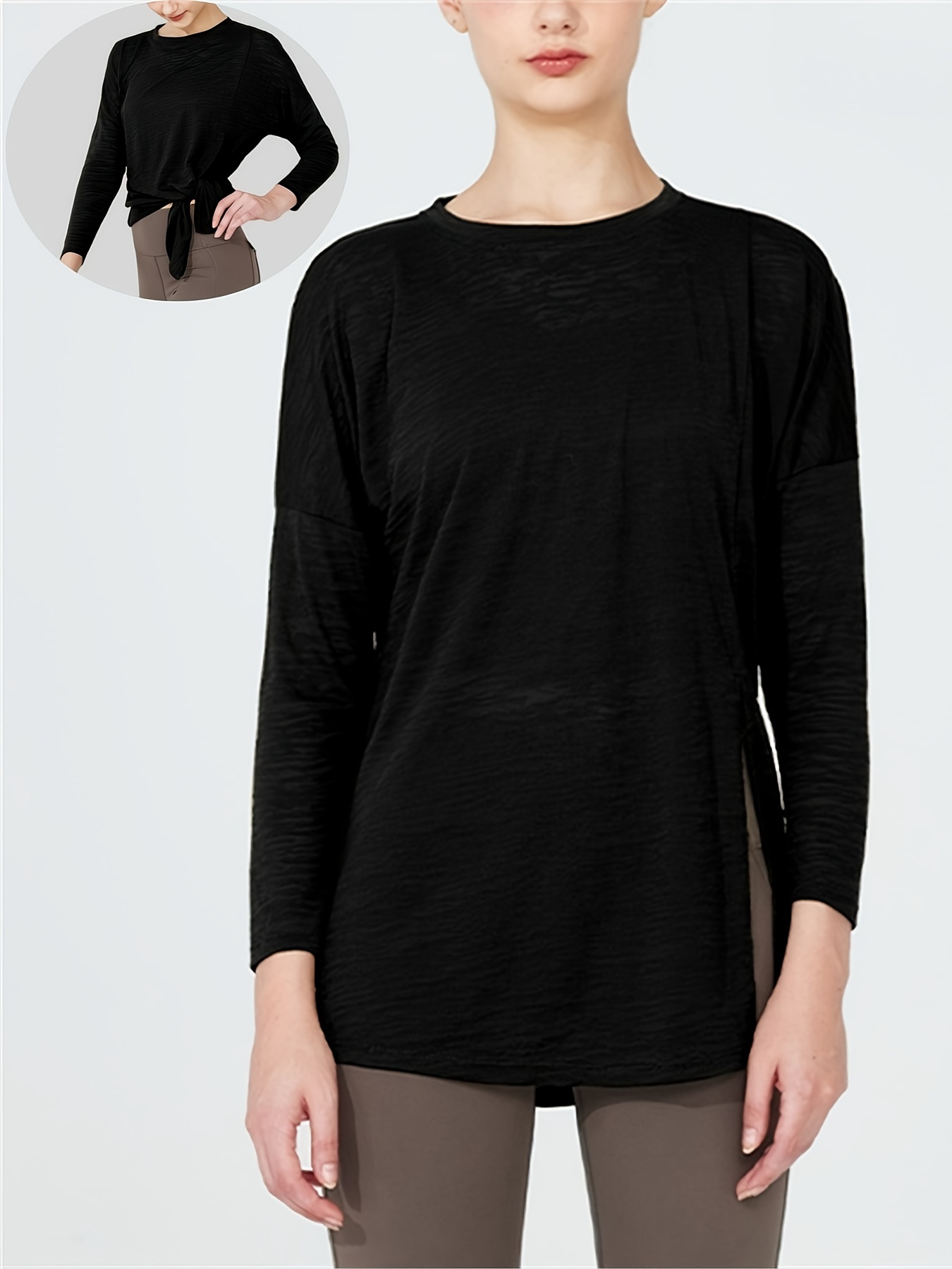 sheer long sleeve workout top