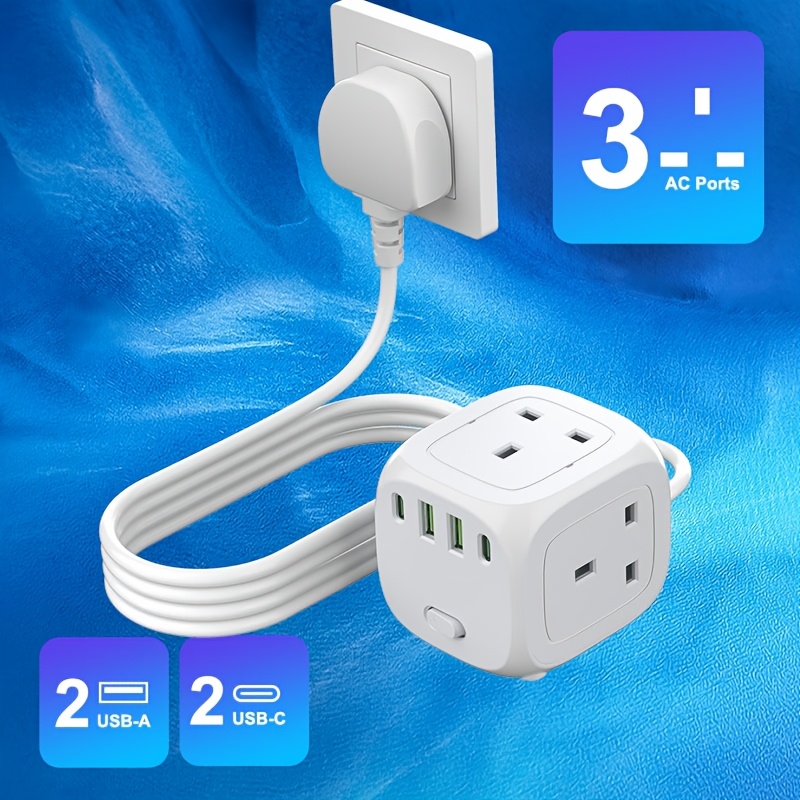 New Multifunctional Wall-Mounted Power Strip/Sockets, Suitable for Home, Kitchen, Outdoor Travel, Hotels, Offices, And Cruise Vacations