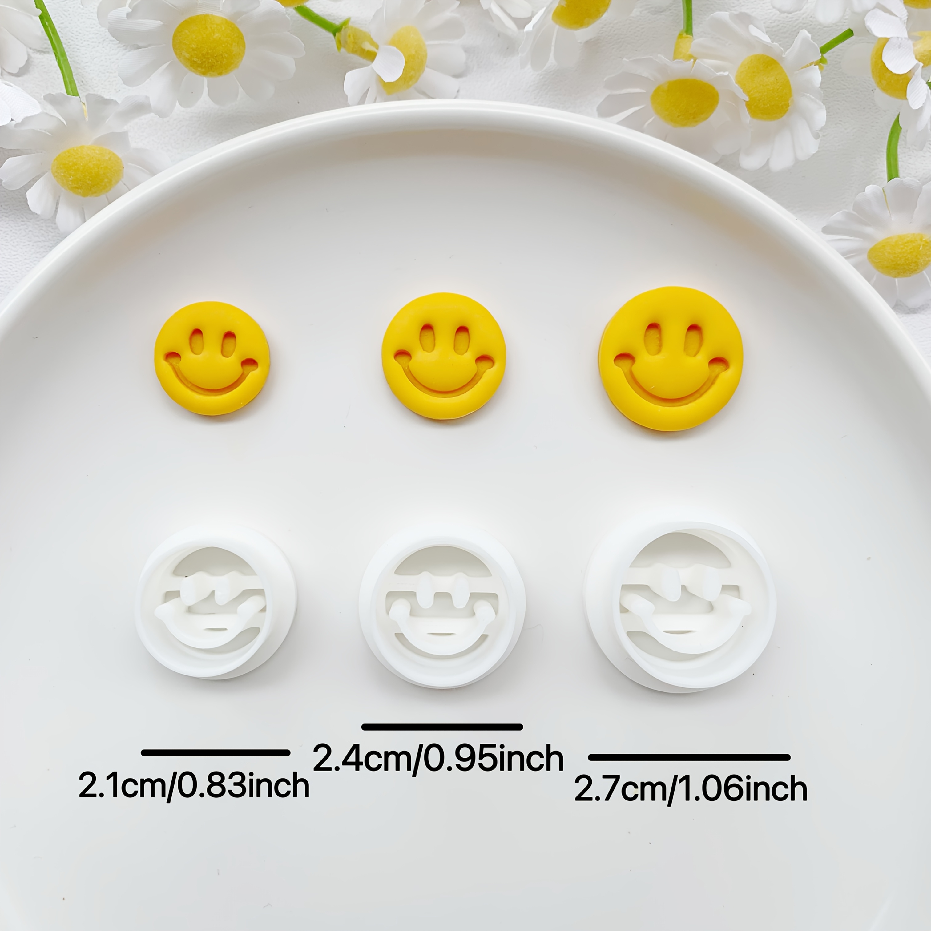 1/2/3-piece Happy Face Earring Clay Cutter, Perfect For Making, Polymer Clay Cutter