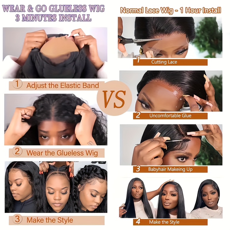  glueless deep wave bob wig 13x4 lace frontal human hair curly water wave style for women details 9