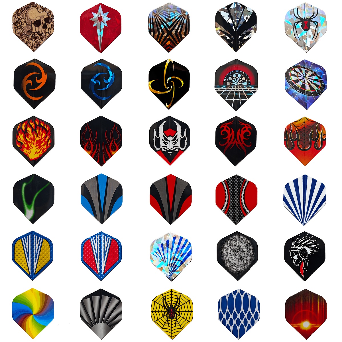 PET Professional Standard Dart Tail Wings, 90pcs Assorted