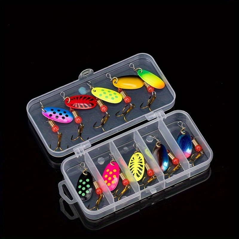 Image of 10pcs/set Crankbaits Fishing Spinner Fishing Lures Metal Sequin Trout Spoon With Hooks For Carp Fishing Pesca