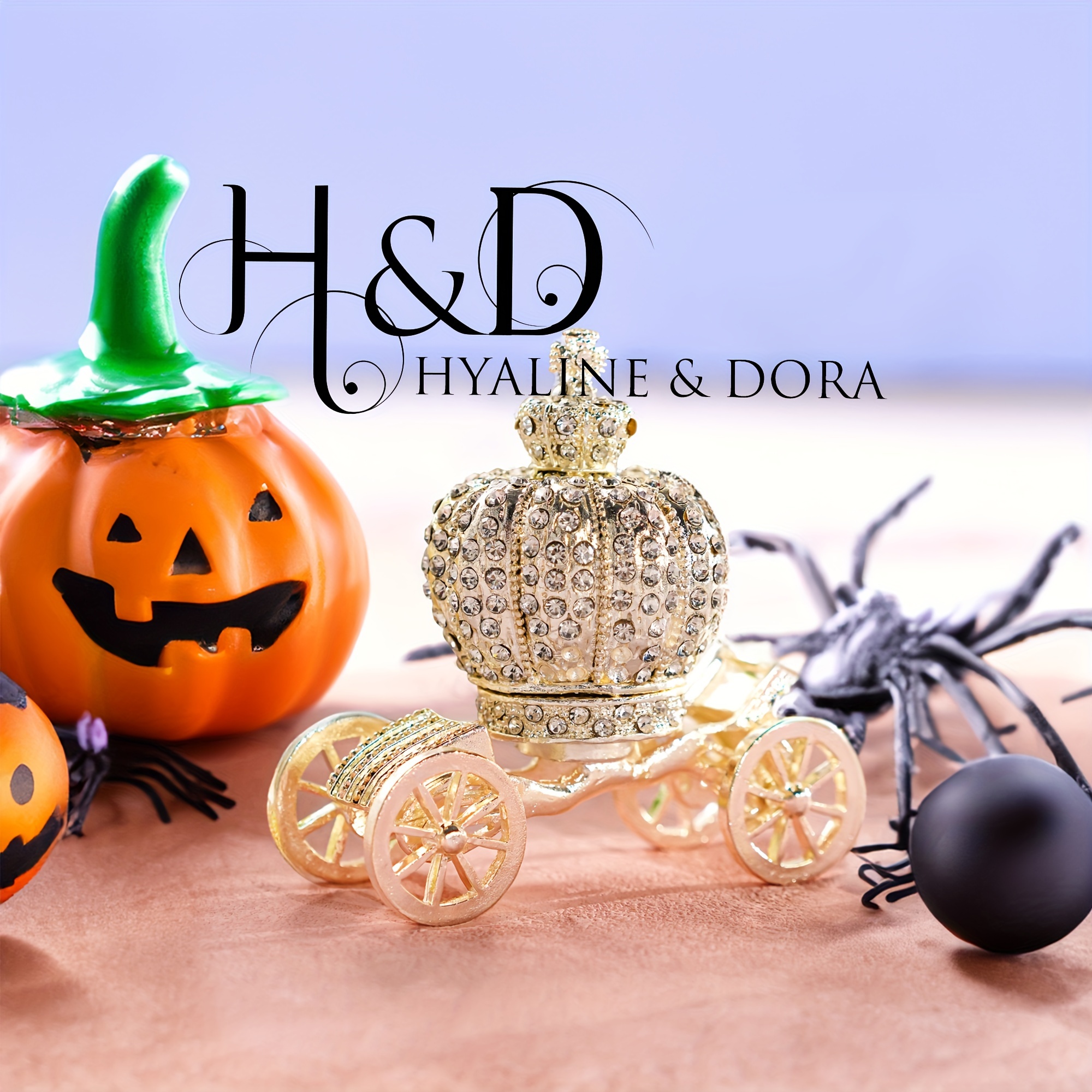 

H&d & Hand Crown Carriage Trinket Box With Elegant Crystals Collectible Figurine & Decorative Living Room Jewelry Holder Perfect Birthday Gift