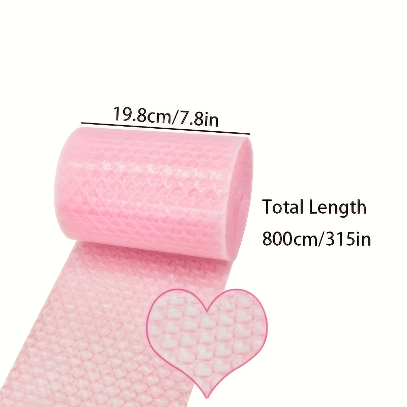TEMU 8M/315 Film Aislante de con Forma de , Película de Embalaje Acolchada con Corazones de Amor, Disponible en Fucsia, Rosa y , Materiales para