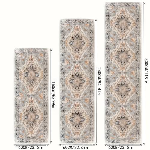 boho chic runner rug vintage bohemian style non slip machine washable living room bedroom and hallway decor