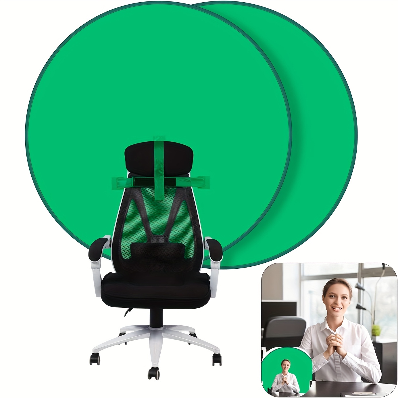   de pantalla verde   portátil con base plegable - panel de   de fotografía profesional de 43.3 pulgadas,   para transmisión de video,   key para   de zoom, sesiones de fotos, juegos y efectos cromáticos
