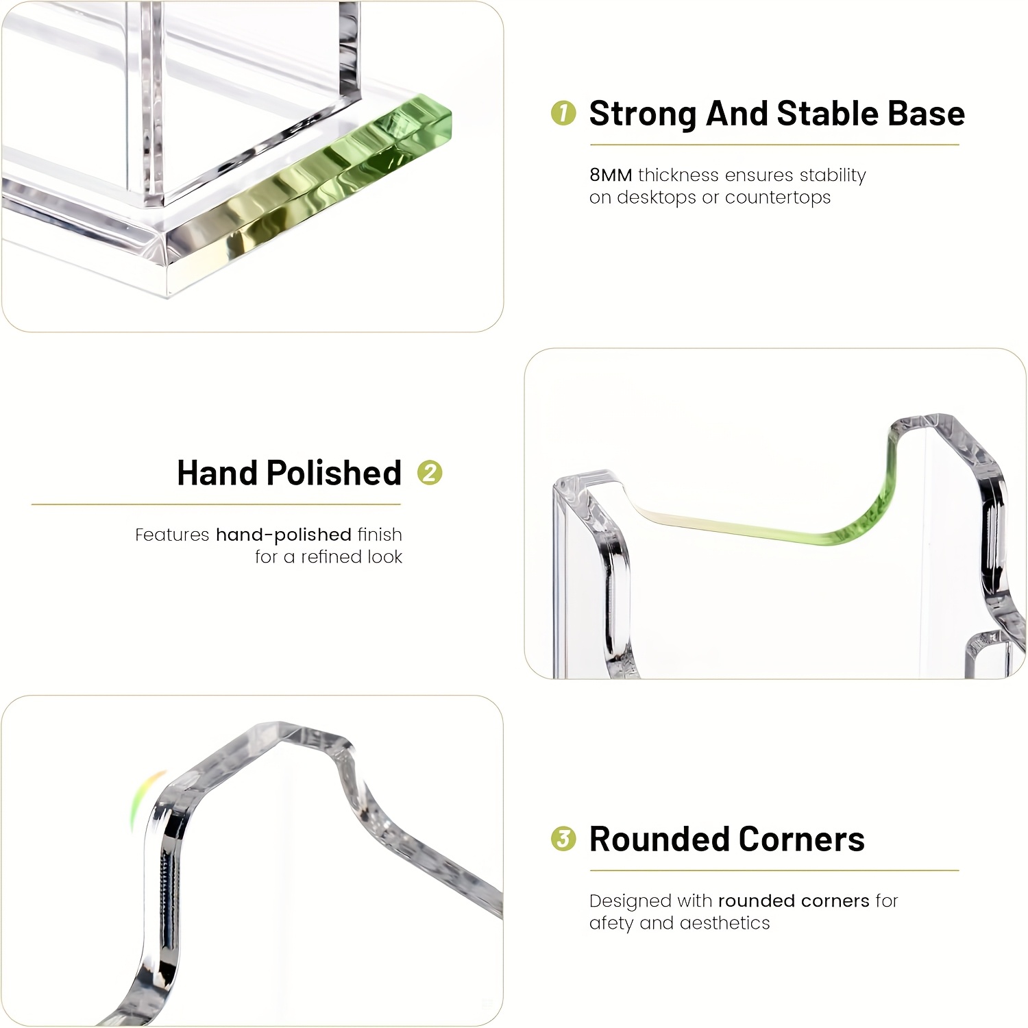 1-Slot Vertical Acrylic Business Card Holder Stand - Sleek Modern Design, High-Quality Crystal Clear Acrylic for Home & Office Desk, Exhibition Displays - Professional Organizer for Men & Women, Business Card Holder Display, Desk Accessory, Sturdy Construction, Corporate Setup