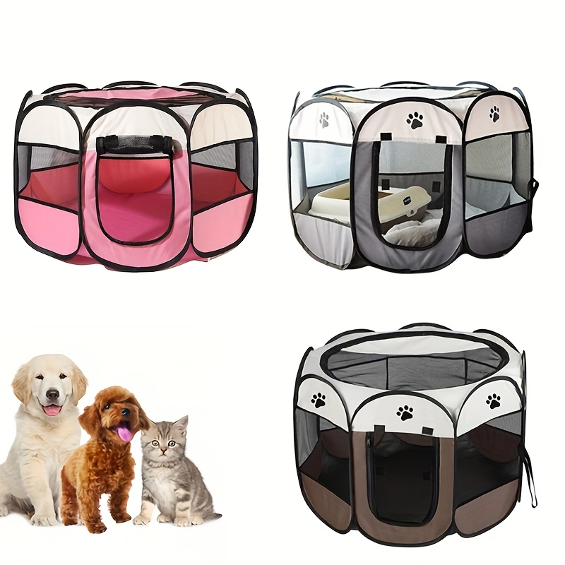   playpen puppy pet playpen indoor for small dogs tent crates cage outdoor portable   up dog kennel playpen with carrying case for dogs cats rabbits removable zipper top