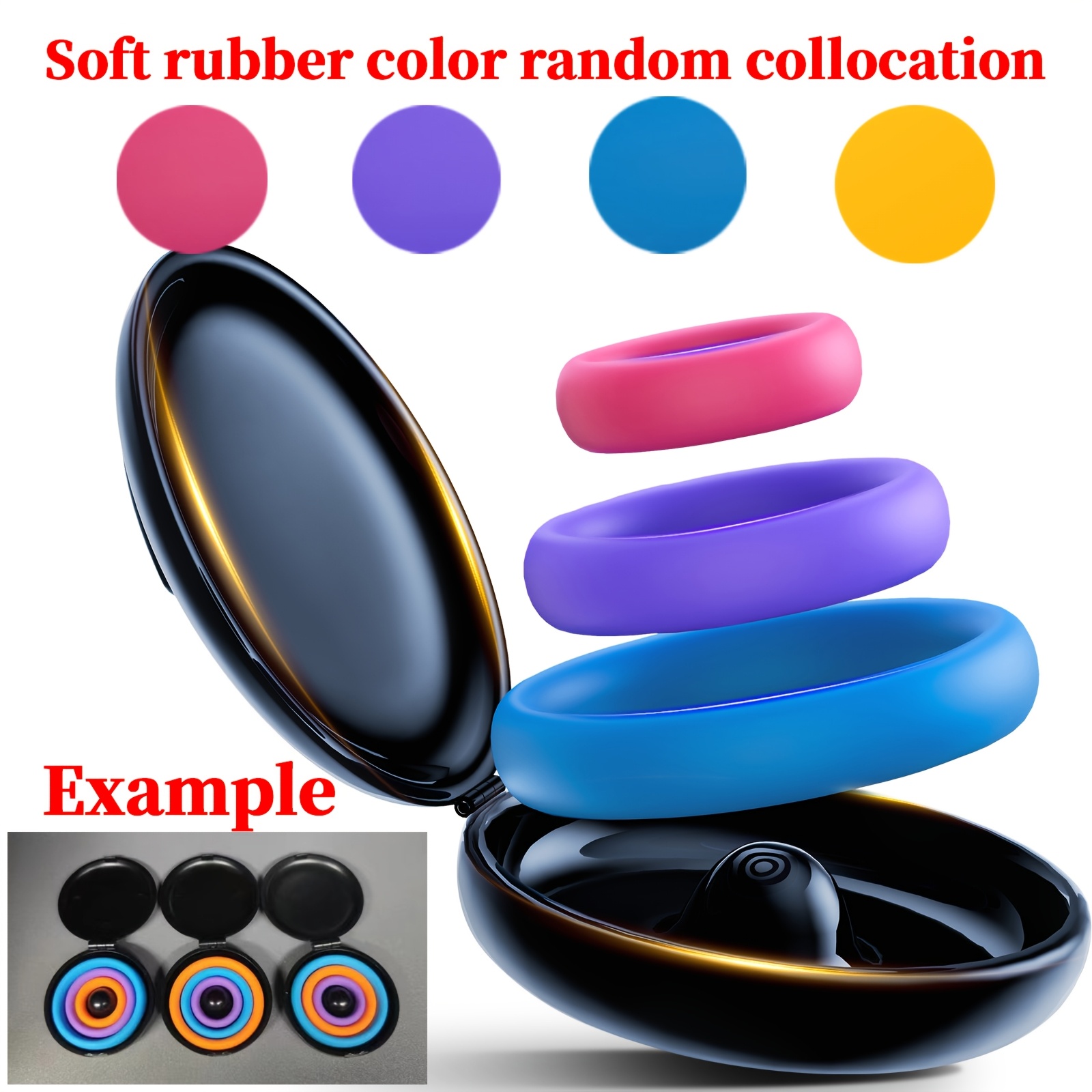 3-Color Silicone Penis Ring with Storage Box, Men'S Penis Ring Set for Pleasurable Experience, Penis Ring, Flexible Adjustment, Suitable for Male And Female Couples, Perfect Valentine'S Day Gift - Image 6