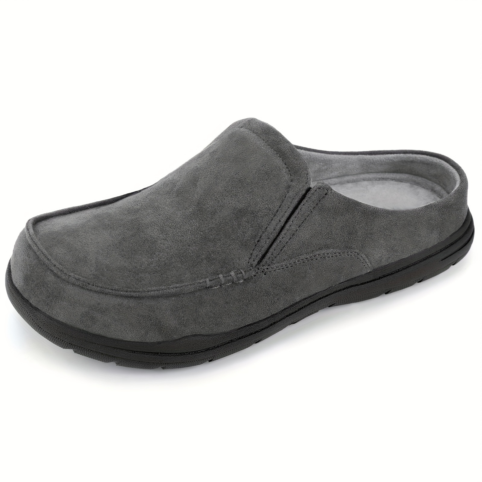 

Men's Cushioned Outdoor Slippers, Slip On Indoor Outdoor House Shoes