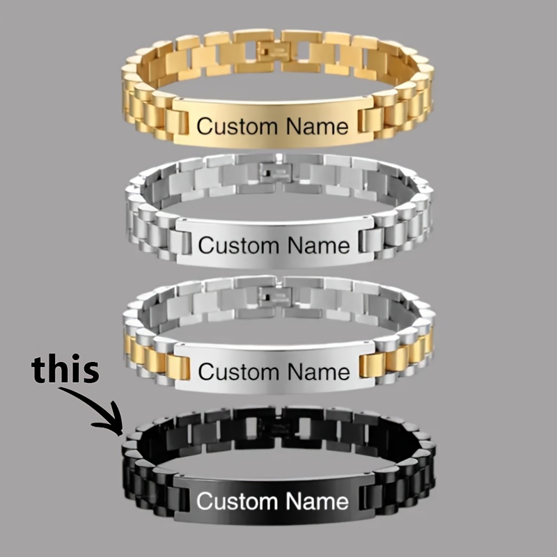 Customized Men's 304 Stainless Steel Bracelet