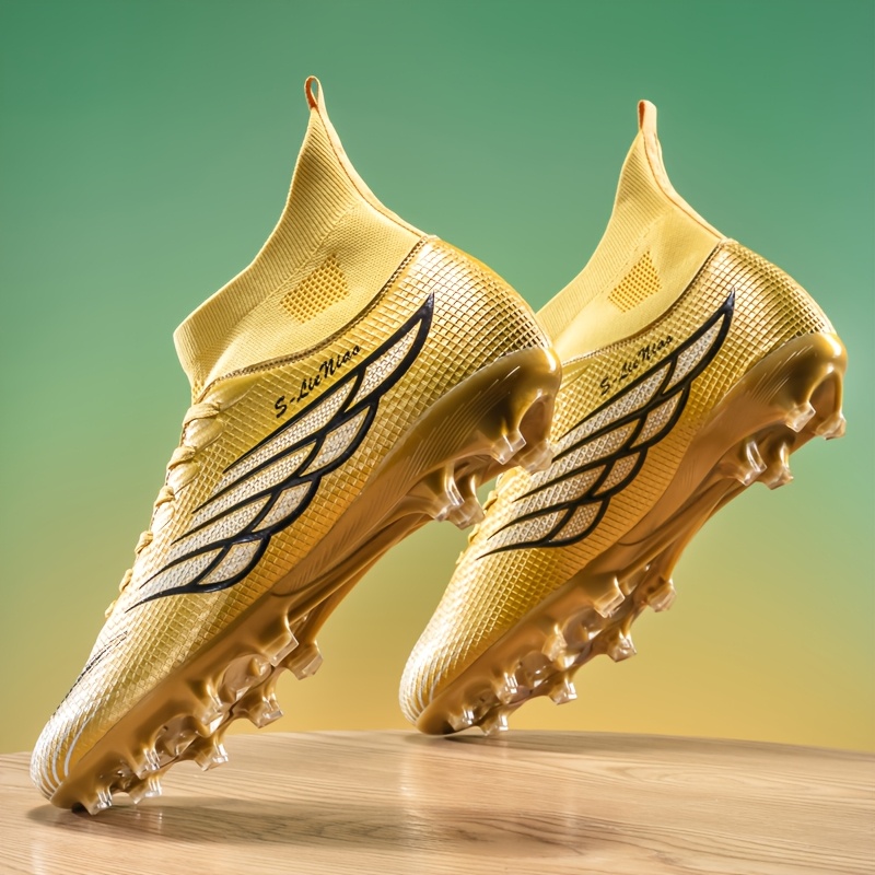 gold studs shoes for football
