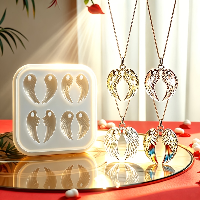 8 Wing Resin Mold - Silicone Epoxy Casting Mould For Keychain, Charms, Home Decor, Crafts & Jewelry Making