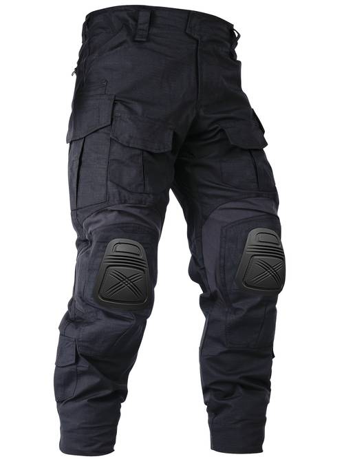 pantalones tácticos para hombre con rodilleras, pantalones de cargo para exteriores, pantalones de caza con 10 bolsillos (sin cinturón)