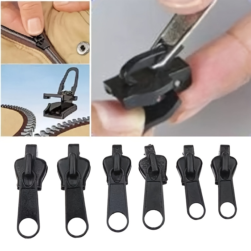 12 Curseurs De Fermeture éclair Amovibles - Kit Réparation Universel 3 Tailles, Pour Vêtements Et Sacs, Installation Clip - 6