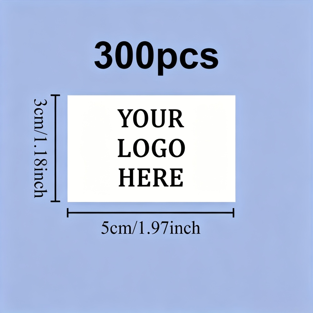 TEMU Personalized Custom 2*5/3*5/3*6/4*6/4*9/6*9cm, 30/50/100/200/300pcs Rectangular Stickers, And White Background Label Stickers - Self- Personal,