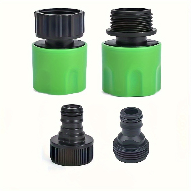 

4/8pcs Quick Connectors For Garden Hose, Great For Washing Cars Floor And Animals, 3/4" Ght Thread Quick Fittings For Soaker Hose, Female Connectors & Male