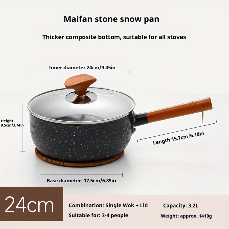 Maifan Stone Pot Stick Pan for Household Cooking
