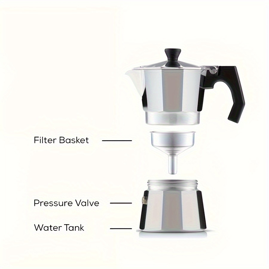 1 Pezzo 150ml Moka Pot Macchina Caffè Italiana Caffettiera - Temu Italy