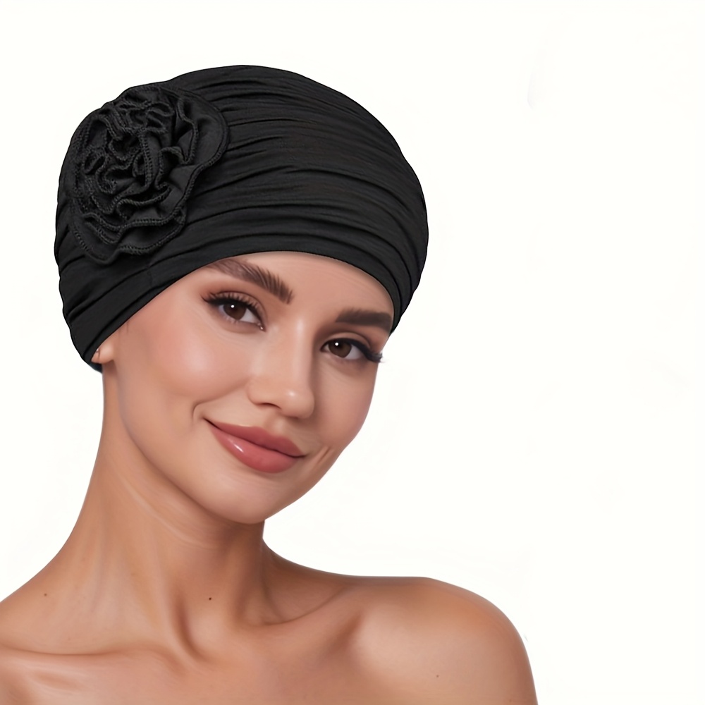 TEMU A New Women's Side- Headscarf Hat For Summer And Autumn, Made Of Modal Fabric With Elastic Pull-over Design. Soft And Comfortable Postpartum ,