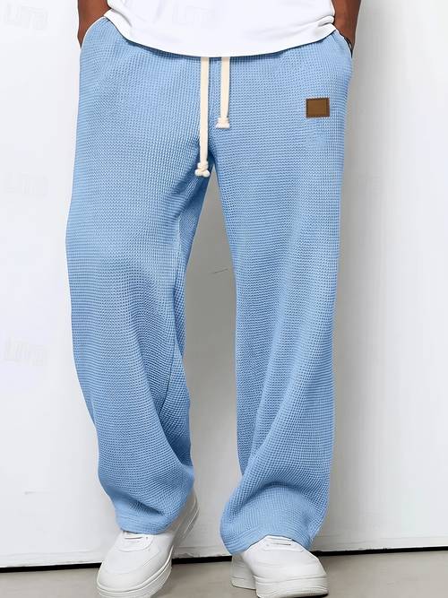 mens waffle knit pants autumn winter essentials