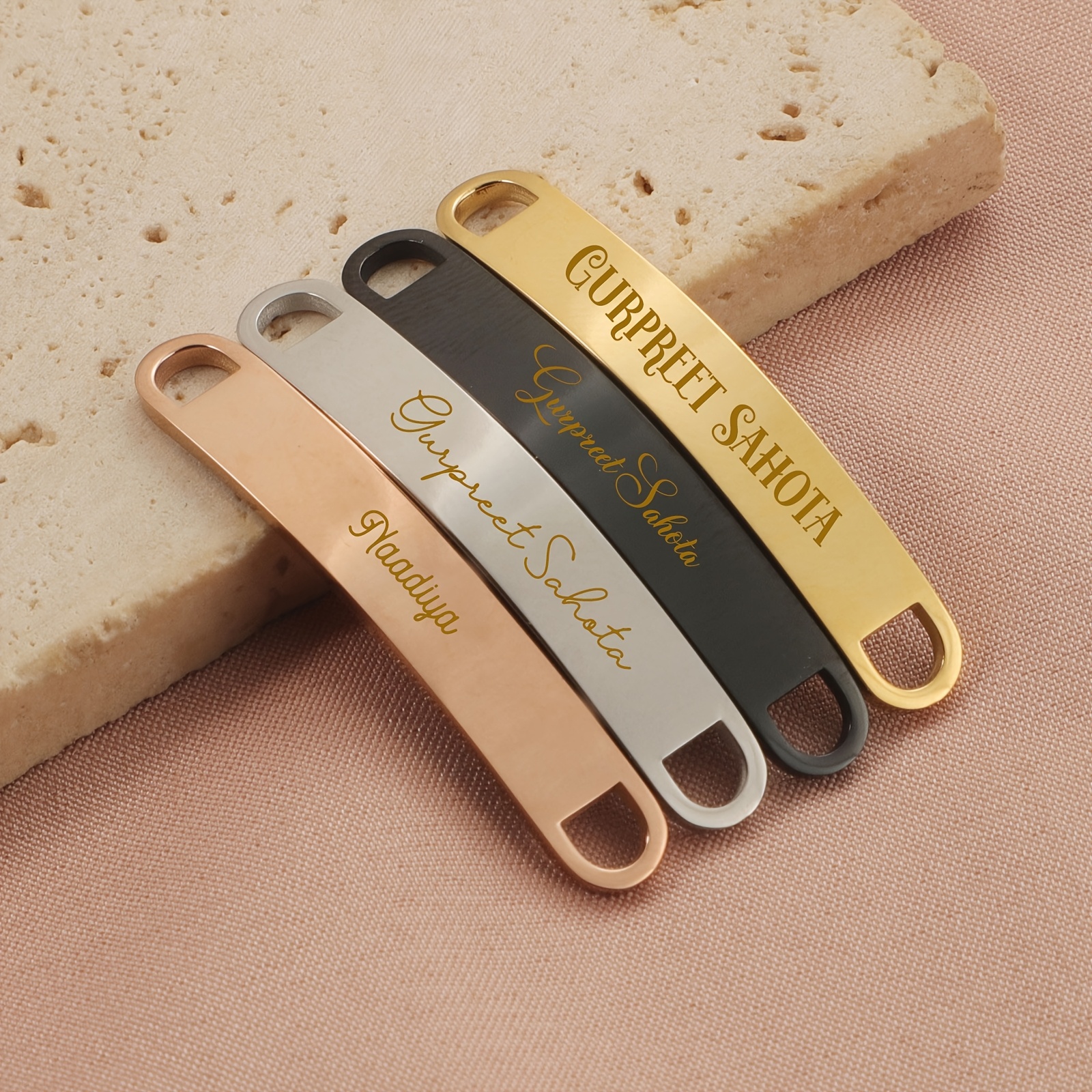 TEMU 1pc Custom Personalized Stainless Steel Shoe Buckle, Personalized Stainless Steel Golden/silvery Name Shoe Tag, Shoelace Accessory, Personalized