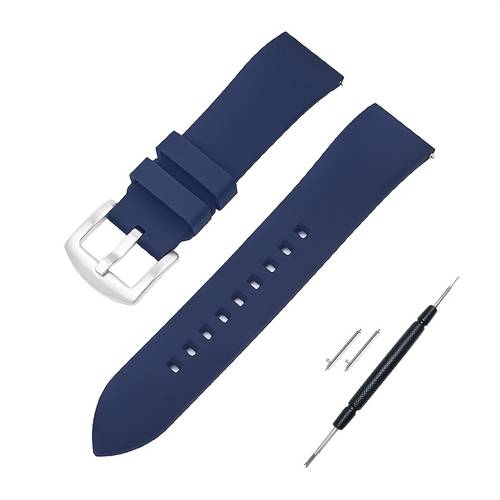 high silicone sports watch band release stainless steel tool included 18mm 19mm 20mm 21mm 22mm for mardi gras day
