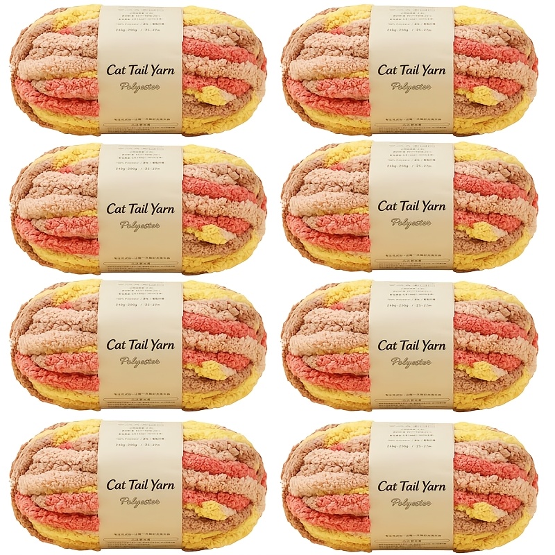 TEMU 8/2 Extra Coarse Extra Large Weight Yarn, Super Soft And Fluffy Large-sized Finger Yarn, Suitable For Hand-knitting Comfortable Blankets, Sofa