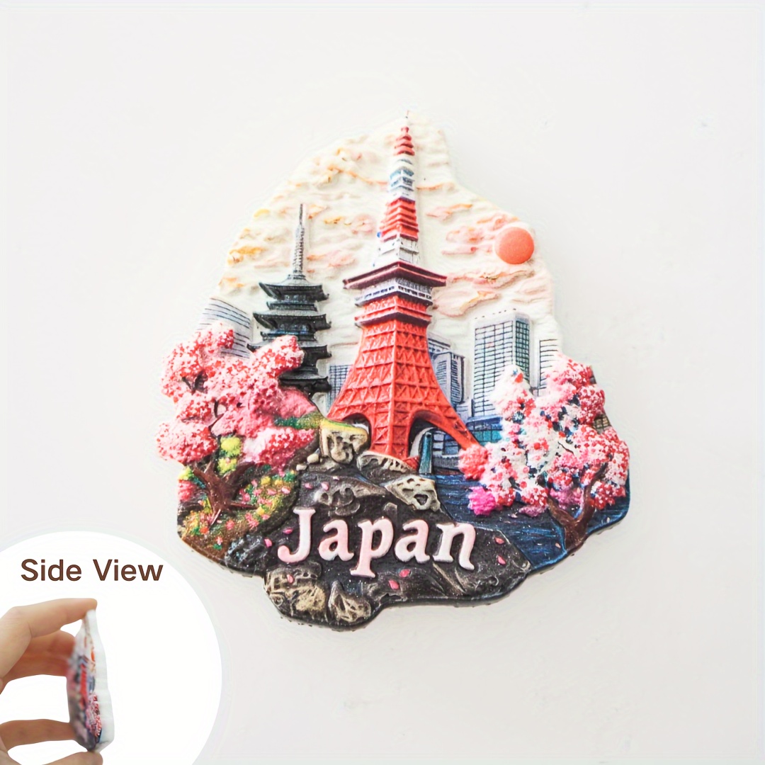 TEMU 日本の花と桜の風景が描かれた冷蔵庫用デコレーション - 冷蔵庫用デコレーション、桜の風景、冷蔵庫用デコレーション（ジュエリー）