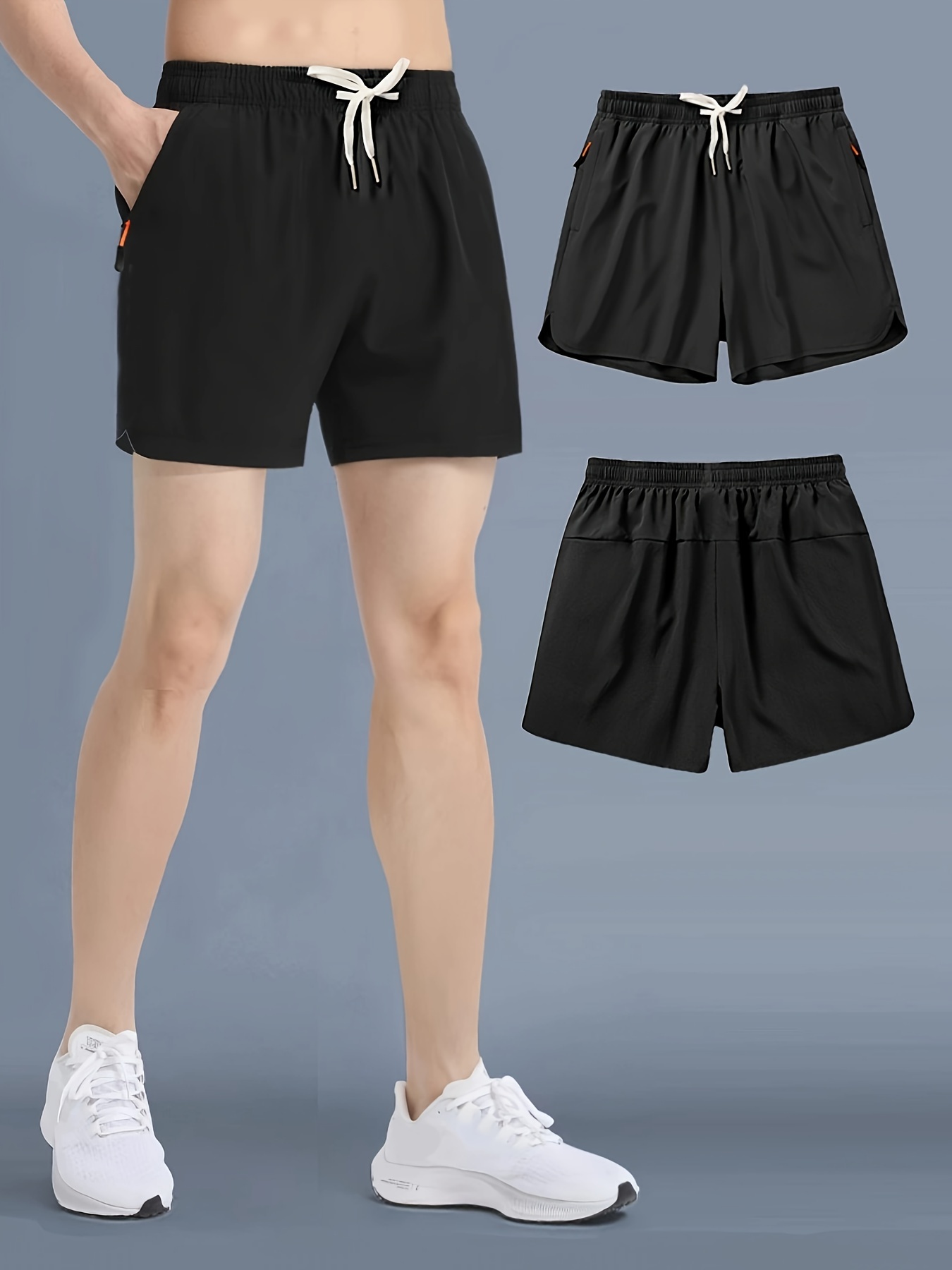 Quick drying Zipper Pockets Drawstring Shorts Men's Casual - Temu