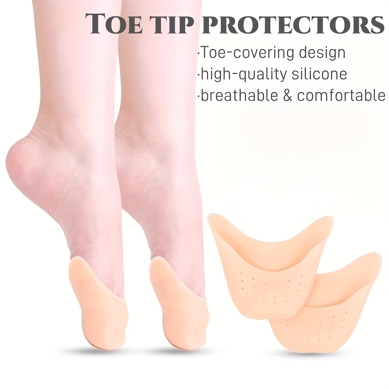 Image of 1 Pair Silicone Ballet Toe Protectors/guards - Soft, Snug And Breathable, Anti-friction And Anti-slip, Compatible With Ballet Shoes