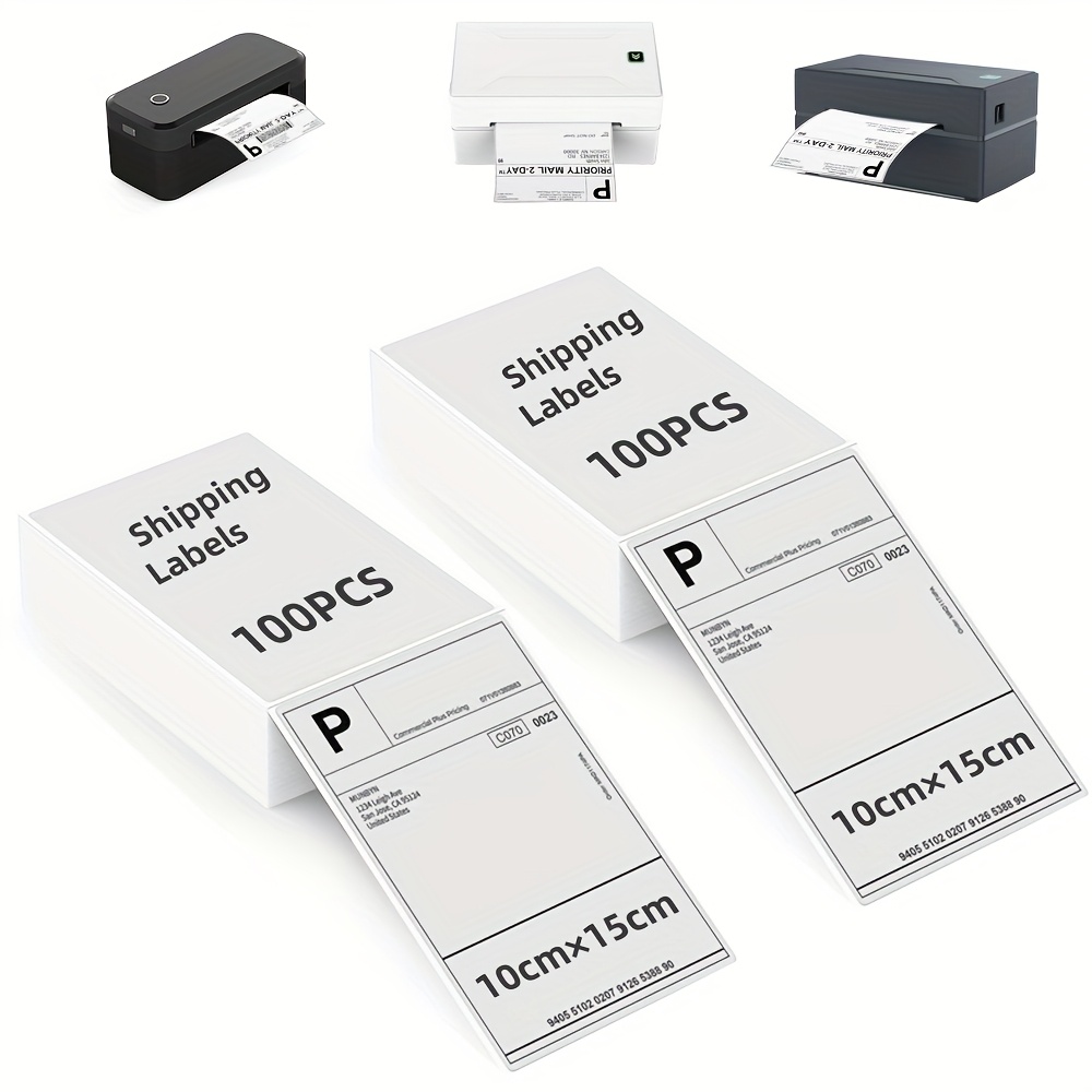 200pcs Sheets Professional Shipping Labels - 10x15cm High-quality Self-adhesive Paper For Barcodes, Mailing & , Smooth Printing Surface, Durable & Tear-resistant