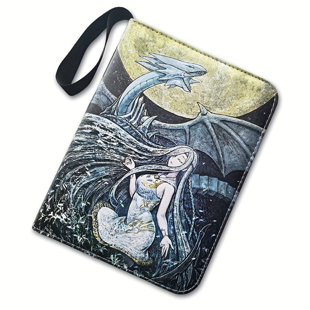 trading card binder 4 9 pocket 900 capacity white dragon - Temu Australia