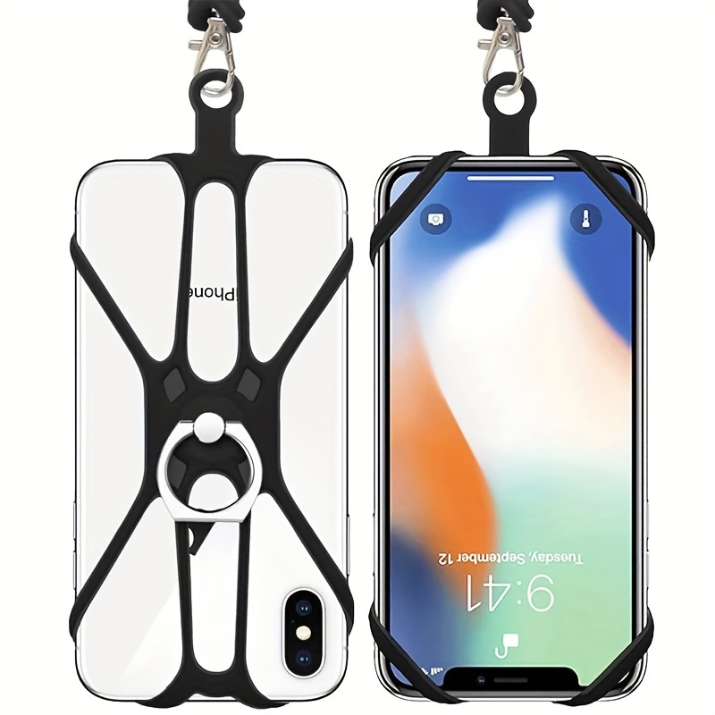 universal silicone cell phone lanyard adjustable neck strap Temu