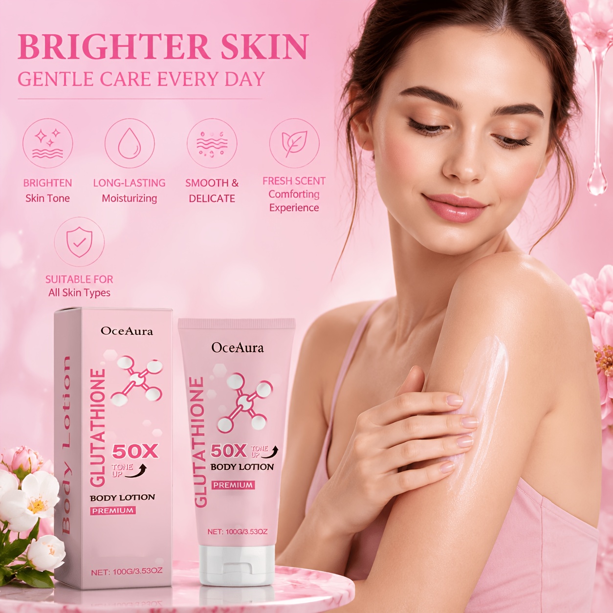 body whitening lotion sold on Temu United States