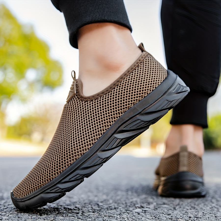 Men'S Fashion Sneakers - Black Mesh Slip-On with Stylish Laces, Comfortable for Running & Casual Wear, All-Season Sneakers|Stylish Laceup|Eva Midsole