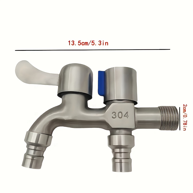 Versatile Stainless Steel Faucet - Dual-use For Washing Machines, G1/2 Interface, Easy Control, Durable Outdoor Tap