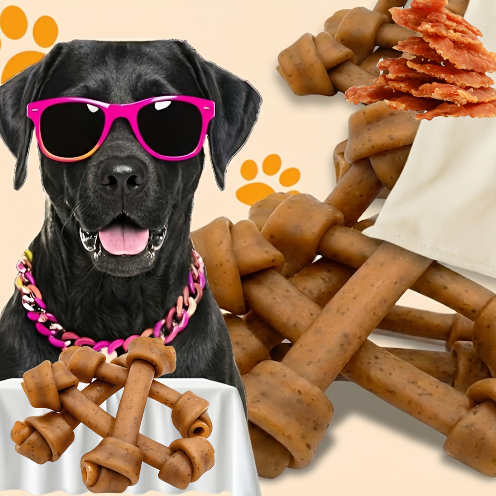 TEMU 7.05oz/ 14.11oz (200g/ 400g) 6.5'' Butter Bone, , Natural Treats, Healthy, , Chews Long Lasting, And High Protein, , Perfect Training Reward Snack For Small, Medium And Large Dogs